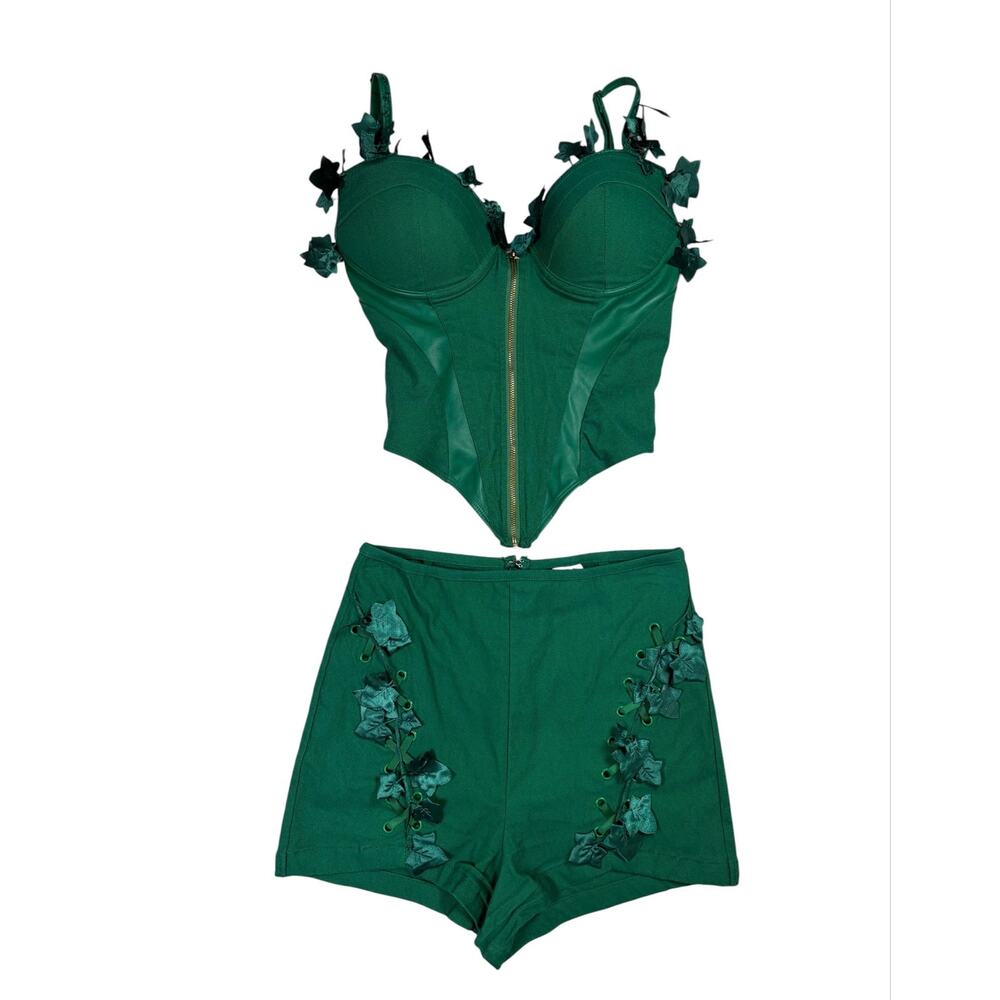 Poison Ivy Costume DC Comics Batman Villain Women's Small Green 2 Piece Set
